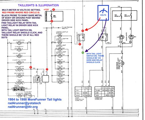 toyota truck tail light wiring diagram 